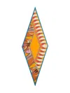 Ferragamo Silk Foulard With Printed Pattern And Border In Multi