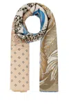Ferragamo Foulard In Twill Stampato  Donna In Neutral
