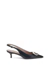Ferragamo Gancini Slingback Pumps In Black