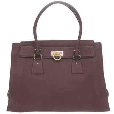 Pre-owned Ferragamo Salvatore  Purple Leather Tote Bag ()