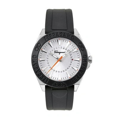 Ferragamo Salvatore  Quartz Silver Dial Men's Watch Sfmq00122 In Black / Silver