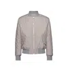 Ferragamo Quilted Bomber Jacket In Gray