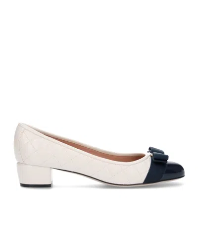 Ferragamo Vara Bow 30 Quilted Leather Pumps In Multi