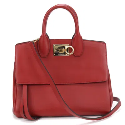 Pre-owned Ferragamo Salvatore  Red Color Leather Tote Bag ()