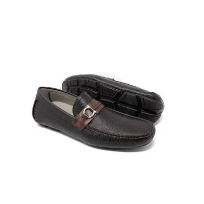 Pre-owned Ferragamo Salvatore  Remar Brown Driver Leather Shoe Sizes 8-13