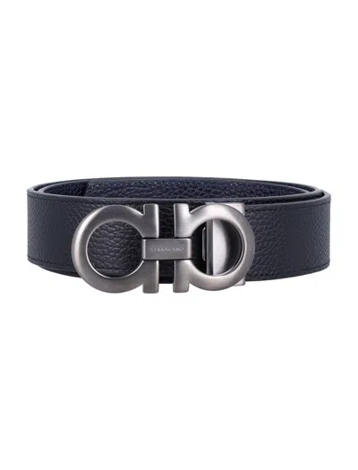 FERRAGAMO SALVATORE FERRAGAMO REVERSIBLE AND ADJUSTABLE GANCINI BELT