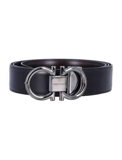FERRAGAMO SALVATORE FERRAGAMO REVERSIBLE AND ADJUSTABLE GANCINI BELT