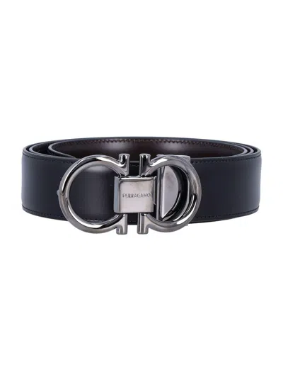 FERRAGAMO SALVATORE FERRAGAMO REVERSIBLE AND ADJUSTABLE GANCINI BELT