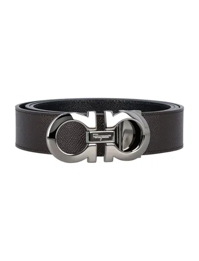 FERRAGAMO SALVATORE FERRAGAMO REVERSIBLE AND ADJUSTABLE GANCINI BELT