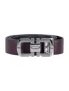 Ferragamo Dark Brown Reversible Cut To Size Belt In Oxblood Black
