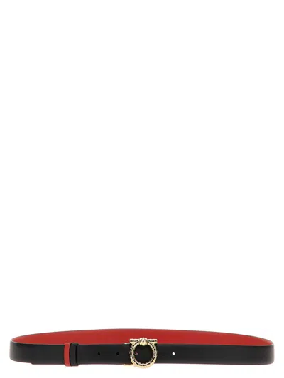 Ferragamo Black Reversible Belt