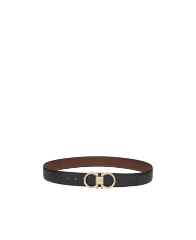 Ferragamo Salvatore  Reversible Belt In Black