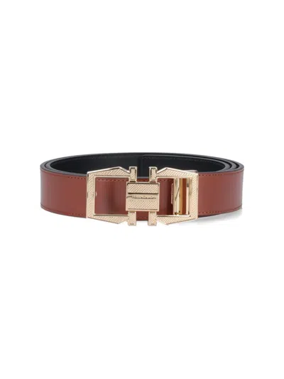 Ferragamo Salvatore  Reversible Buckle Belt In Multi