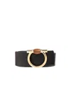 Ferragamo Salvatore  Reversible Gancini Belt In Black