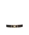 Ferragamo Salvatore  Reversible Gancini Buckled Belt In Black