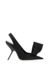 Ferragamo Asymmetrical Bow Sandal In Black