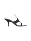 Ferragamo Leather Mules With Kitten Heel And Thin Straps