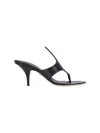 Ferragamo Leather Mules With Kitten Heel And Thin Straps