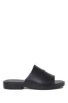 Ferragamo Open Toe Flat Sole Sandals In Black