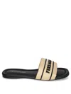 Ferragamo Nappa Raffia Black Sandals In Multi
