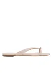 Ferragamo Women's Mini Bow Leather Flip-flops Sandal In Ballet Pink+biscuit