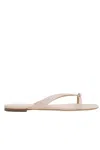 Ferragamo Women's Mini Bow Leather Flip-flops Sandal In Ballet Pink+biscuit
