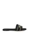 Ferragamo Elegant Satin And Leather Sandals For Women In Black