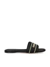 Ferragamo Elegant Satin And Leather Sandals For Women In Black