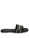 Ferragamo Elegant Satin And Leather Sandals For Women In Black