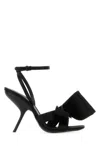 Ferragamo Heel Sandals With Bow Detail And Open Toe In Black