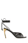 Ferragamo Dark Brown Leather Atena Sandals In Headdimoro
