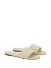 Ferragamo Off-white Lambskin Slip-on Sandals In Multi