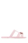 Ferragamo Lilou New Vara Plate Flat Sandals In Pink