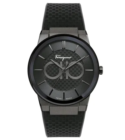 Pre-owned Ferragamo Salvatore  Sapphire Sfhp00320 Quartz Men's Watch Black Strap