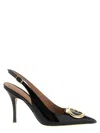 Ferragamo Sara Patent Leather Slingback Pumps In Black
