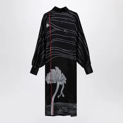 FERRAGAMO SALVATORE FERRAGAMO SATIN MIDI DRESS