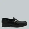 Ferragamo Caspian Leather Gancini Loafers In Black