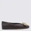 Ferragamo Vara Bow-detail Ballet Flats In Grey