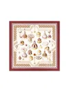 Ferragamo Geometrical Renaissance Print Silk Scarf In Red
