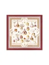 Ferragamo Geometrical Renaissance Print Silk Scarf In Red