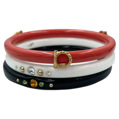 Pre-owned Ferragamo Salvatore  Set Of Three Bracelets In Multi