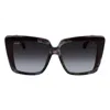 Ferragamo Salvatore  Sf 1060s 021 Womens Square Sunglasses In Black