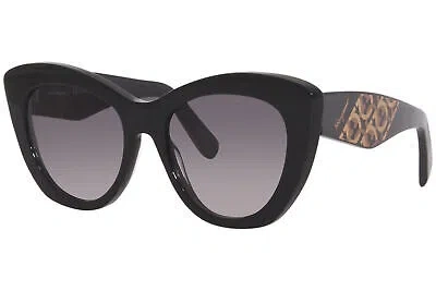 Pre-owned Ferragamo Salvatore  Sf1022s 001 Sunglasses Women's Black/grey Gradient Lens 53mm In Gray