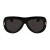 Ferragamo Rivets 57mm Aviator Sunglasses In Nero