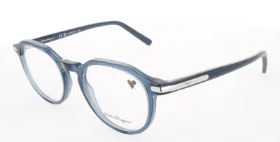 Ferragamo Salvatore  Sf2955 Men's Plastic Eyeglasses, 51-20-145 In Blue