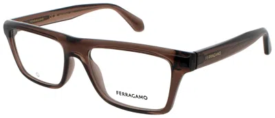 Ferragamo Salvatore  Sf2988 Men's Eyeglasses 54-17-145 In Brown