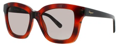 Ferragamo Salvatore  Sf955s Sunglasses 53-19-140 In Acetate With Case In 214 - Tortoise / Brown Gradient