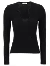 Ferragamo Shaped Neckline Sweater Sweaters And Cardigans Black