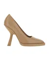 Ferragamo Salvatore  Shaped Pointed-toe Pumps In Nude