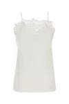 Ferragamo Lace-detailed Silk Camisole In White